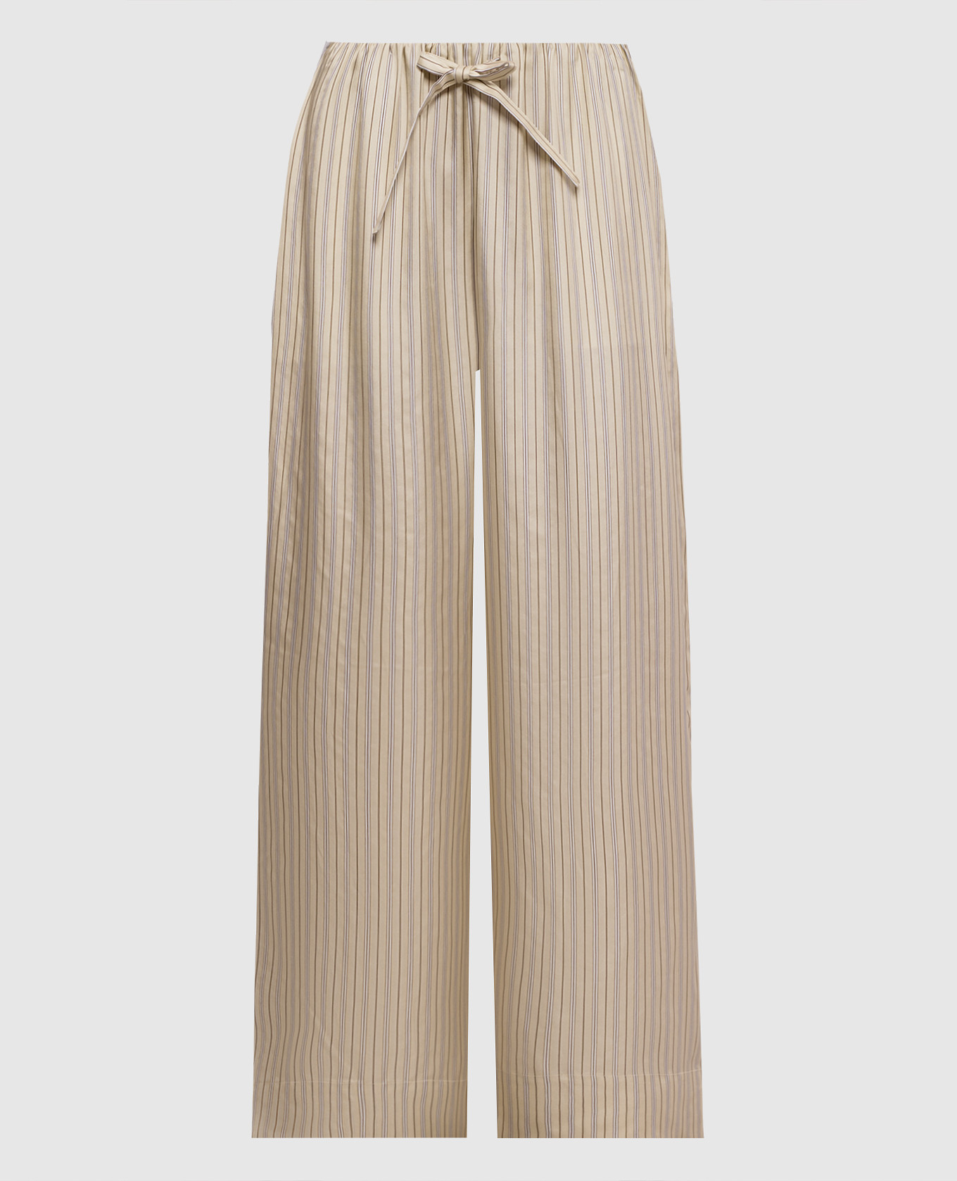 

Beige striped silk pants Toteme