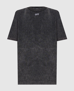 Off-White Gray T-shirt with print 2AA089F25JER003