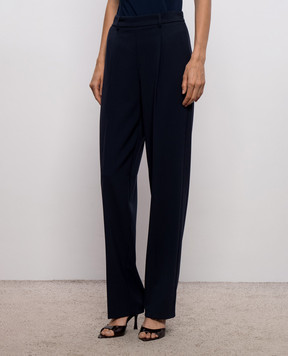 Twinset Blue pants with textured logo 262TF2014