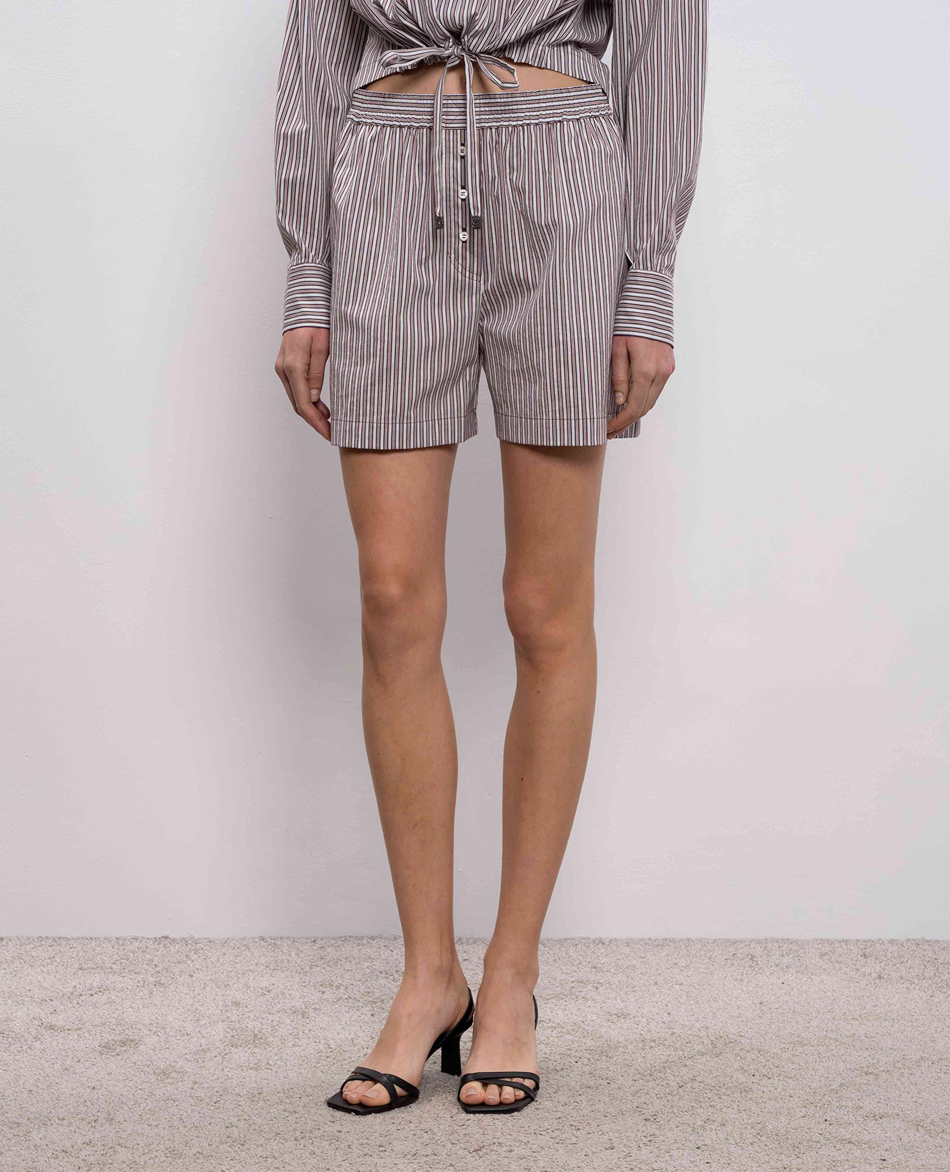 Striped silk shorts Brunello Cucinelli 3