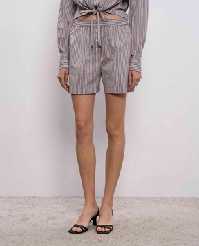 Brunello Cucinelli Striped silk shorts MH746DB699