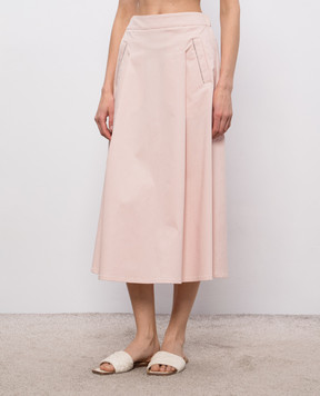 Peserico Pink skirt with monil chain P0553801037