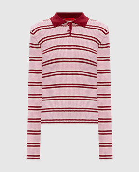 Max & Co Pink striped polo shirt MCOLOCUSTA