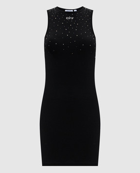 Off-White Black mini dress with Swarovski crystals 2DB463S26JER001