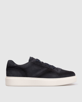 Doucal's Blue suede sneakers with logo DU3146HAXEUY260