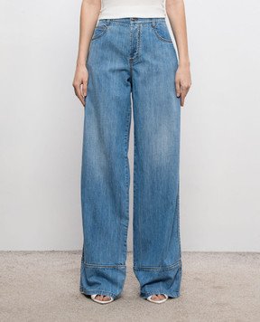Ermanno Scervino Blue jeans with a worn effect D487P304FRQ