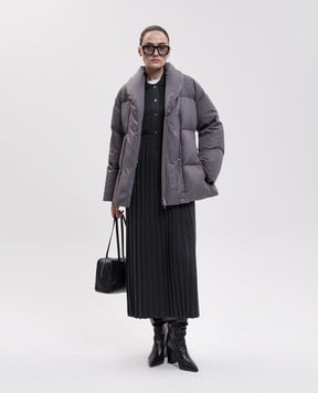 Be Florence Gray down jacket with belt BE2638