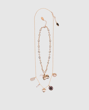 Twinset Set of gold chains with pendants 262TA4030