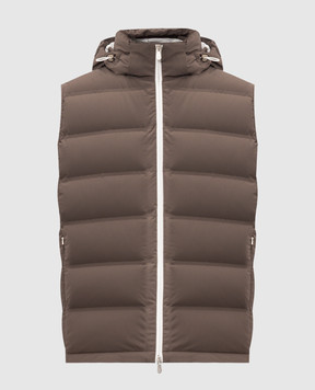 Brunello Cucinelli Brown down vest MM4911995