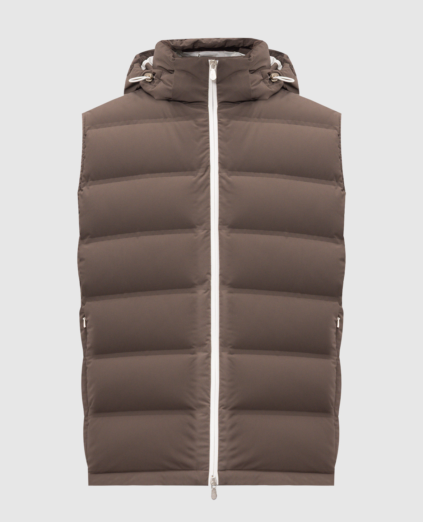 Brown down vest