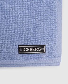 Iceberg Blue terry towel with logo pattern ICE26MTW01