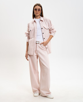 Dondup White ribbed top with logo DS071JS0314DXXX