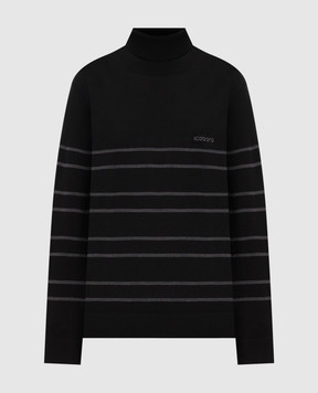 Iceberg Black wool golf with logo embroidery A0069005