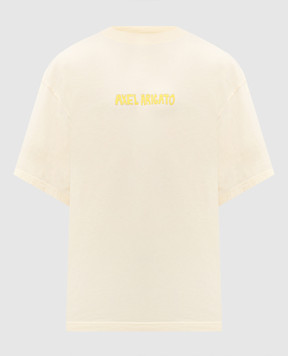 Axel Arigato Bale yellow T-shirt with logo print A3845003