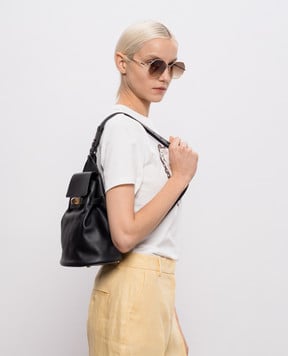 Max Mara Margaux black leather sling bag MXAMARGAUXBPS