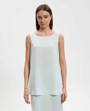 Allude Green silk top 26284002