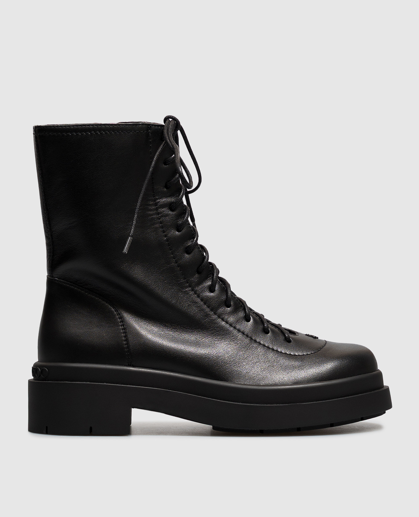 Black leather Sima Flat boots Jimmy Choo