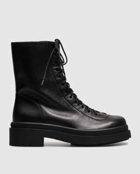 Jimmy Choo Black leather Sima Flat boots SIMAFLATSQM