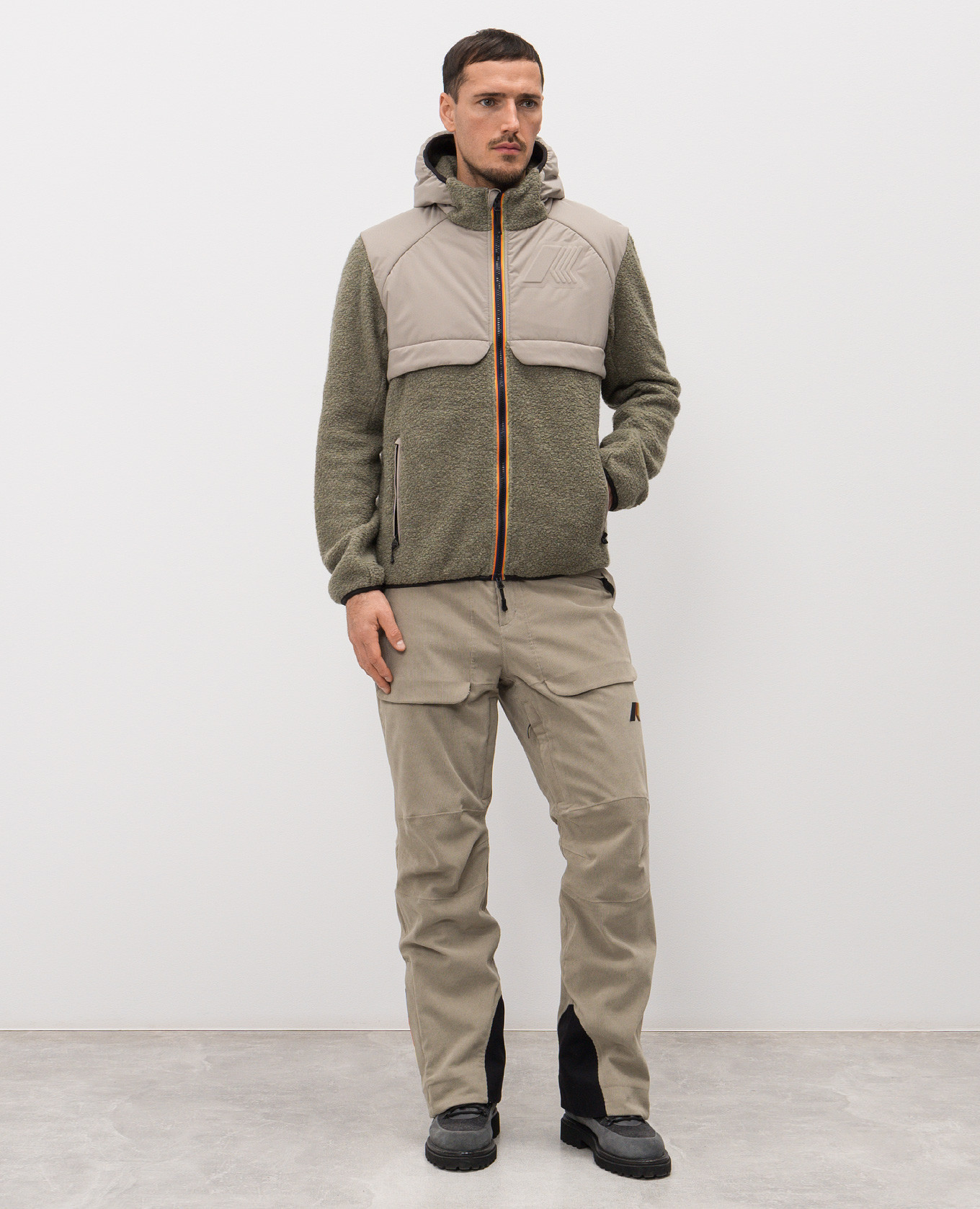 

BAUGES khaki wool jacket K-Way