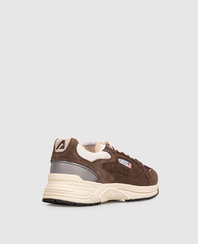 AUTRY Brown Hyperway combination sneakers HYLMUM25