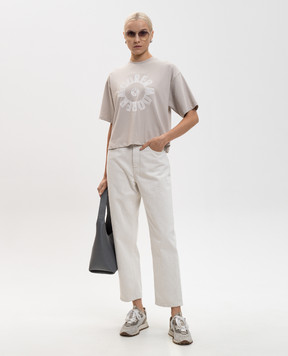 MooRER Beige SURI printed T-shirt SURIJFL