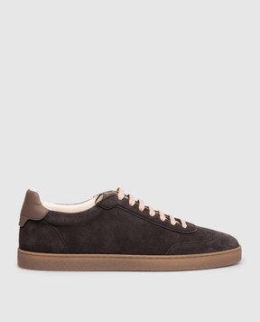Brunello Cucinelli Dark gray suede sneakers MZUMGLJ336