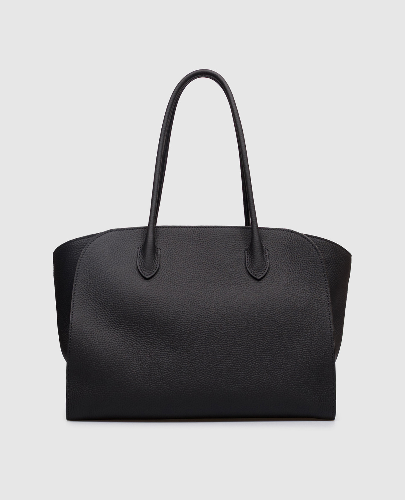 Marlo black leather tote bag