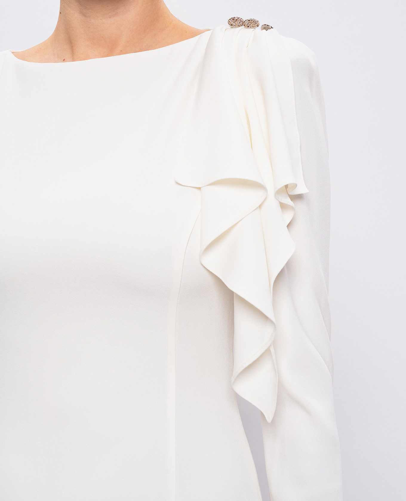 

White maxi dress with slit Alessandra Rich