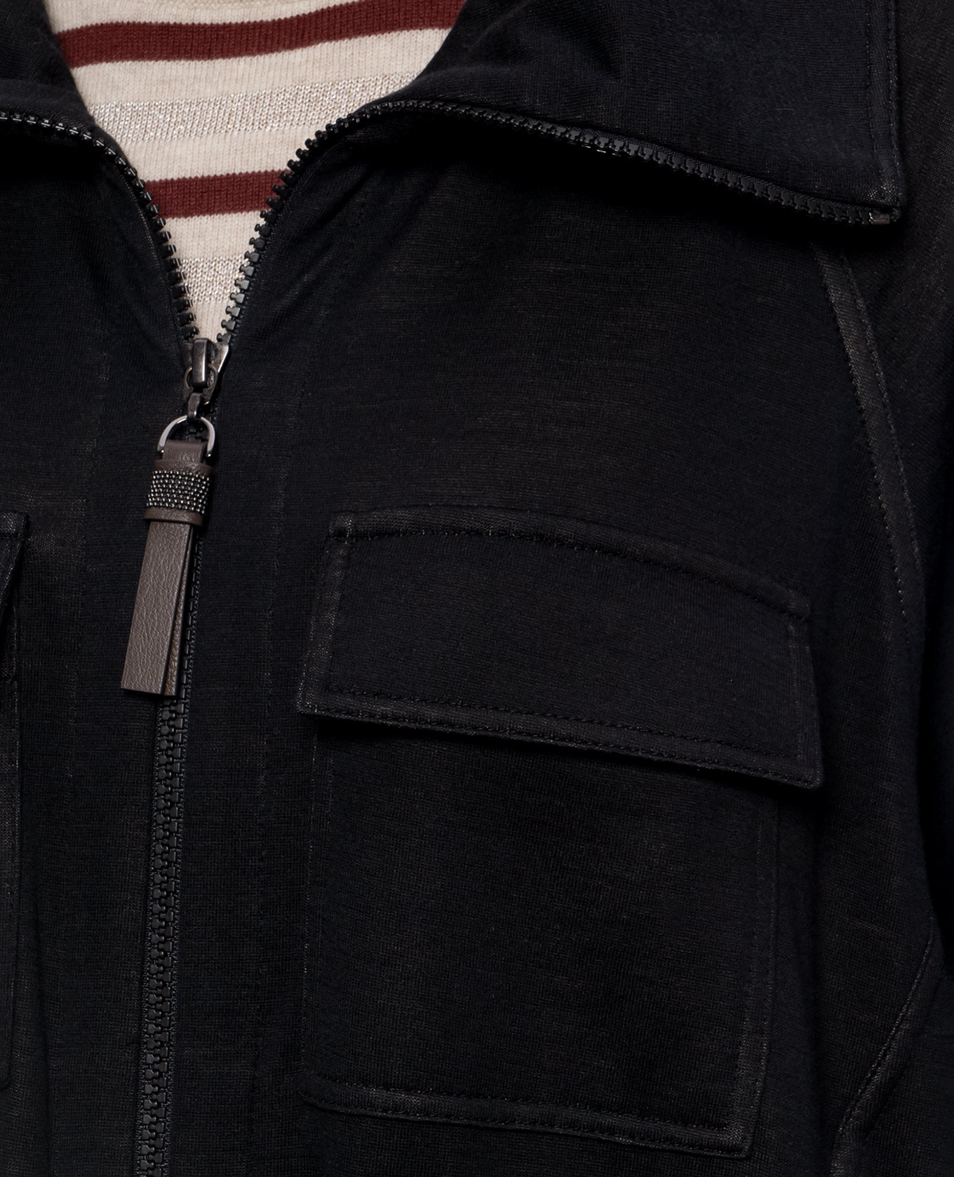 Black sports jacket with silk Brunello Cucinelli 5