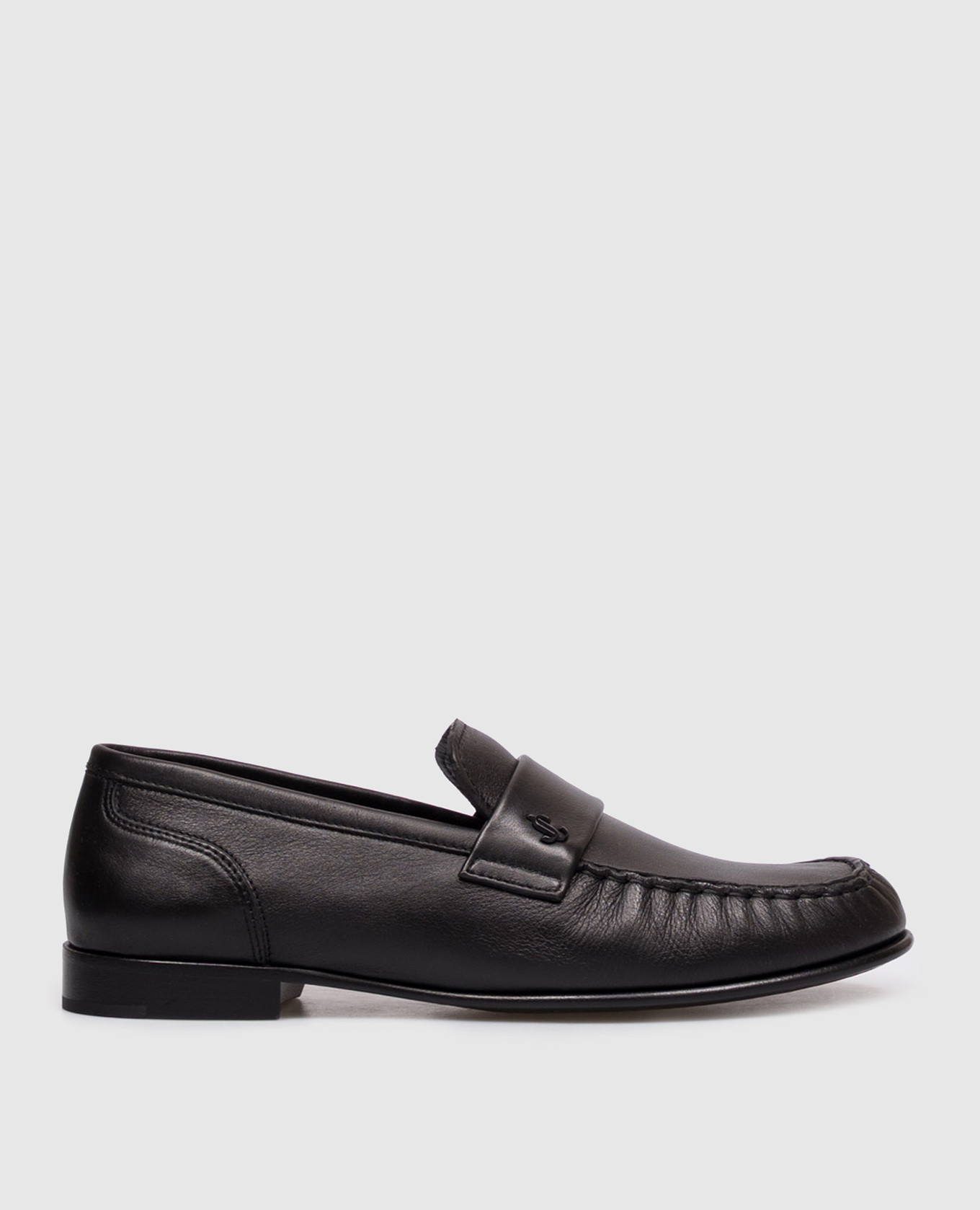 Ellis black leather loafers