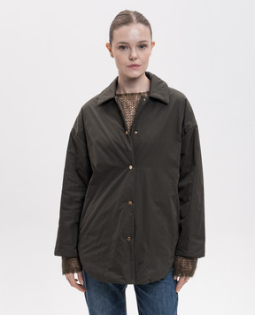 Max Mara CARLOTTA green reversible shirt-style jacket MTCCARLOTTA