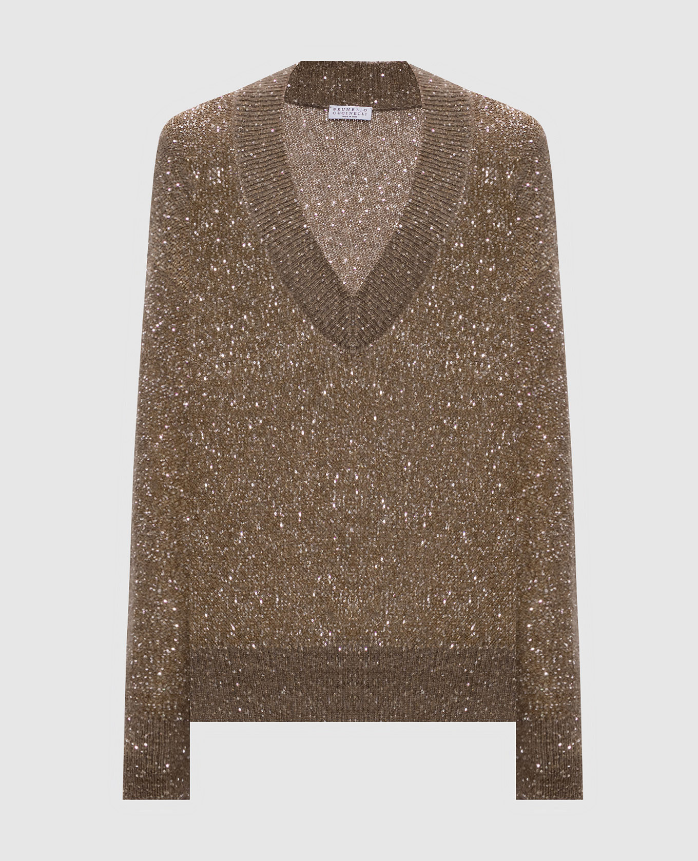 

Brown pullover with wool Brunello Cucinelli