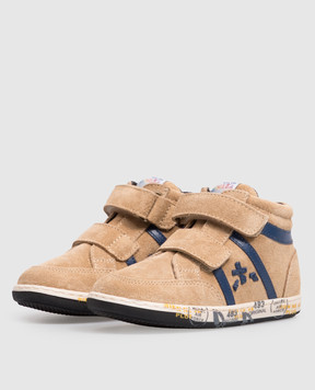 Premiata Children's beige suede sneakers 32K94981826