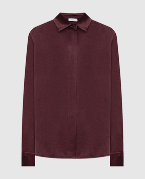 Peserico Burgundy blouse with monil chain S0645504276