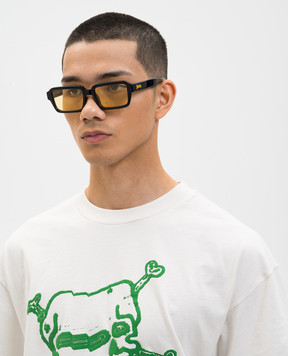 Palm Angels Black sunglasses with logo print PA1025101853