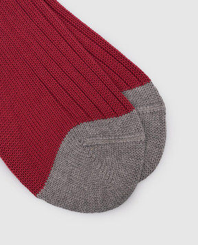 Brunello Cucinelli Burgundy socks MCS93551