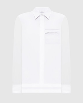 Peserico White silk shirt with monil chain A06641B8928