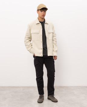 C.P. Company Black cargo pants with patch MPA730A005529G