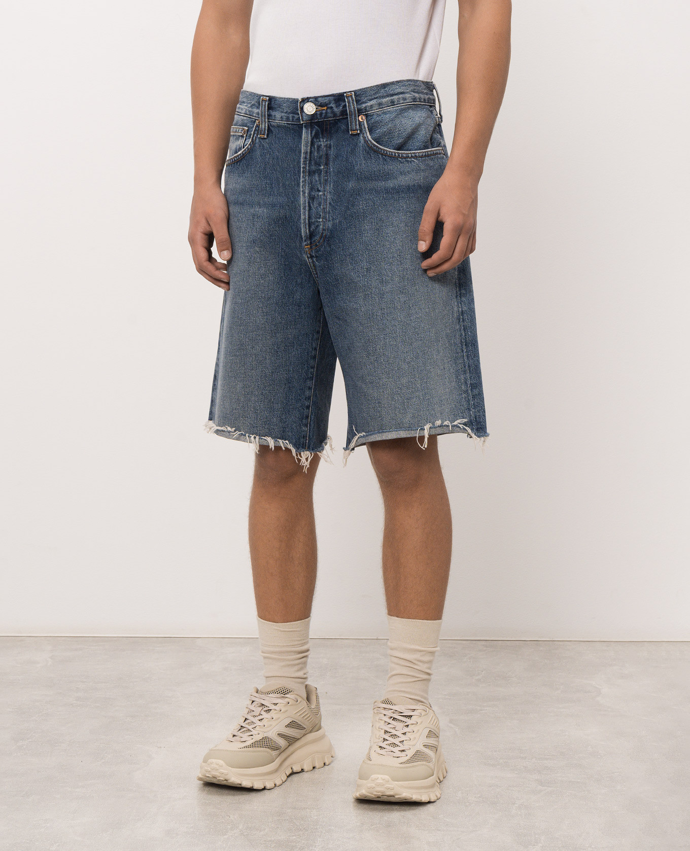 Anson blue denim shorts AGOLDE 3
