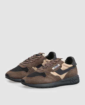 AUTRY Brown REELWIND combination sneakers WWLWBY06