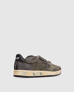 Premiata Khaki suede sneakers BSKTCLAY BSKTCLAY8442