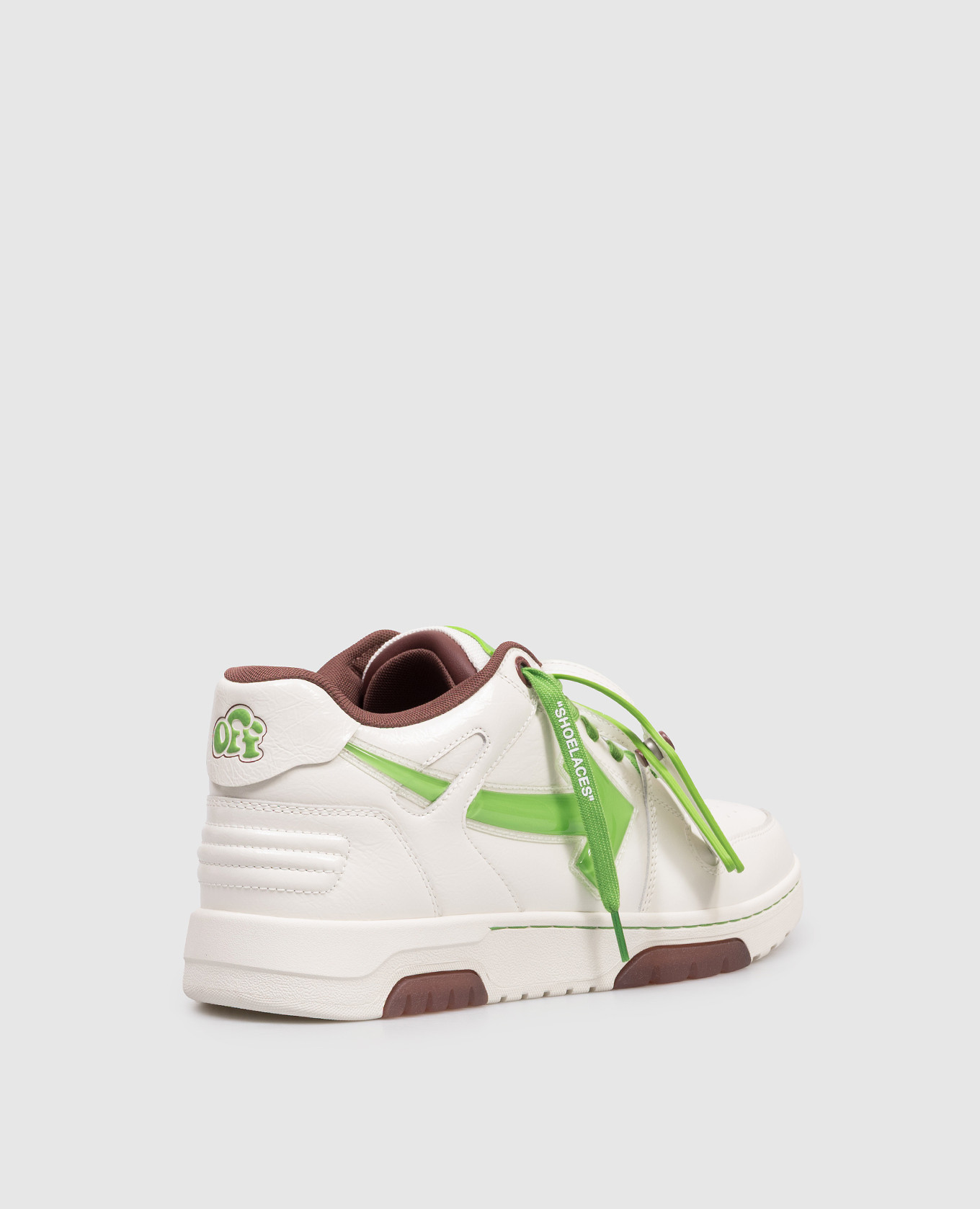 

Out Of Office Bubble White Leather Glossy Sneakers Off-White
