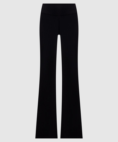 Black flared leggings