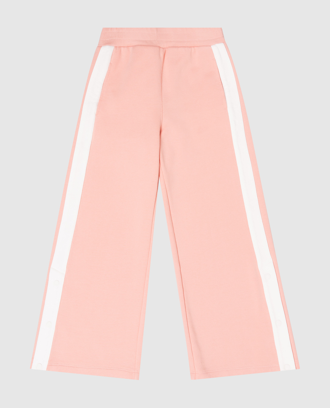 Children's pink pants with textured logo