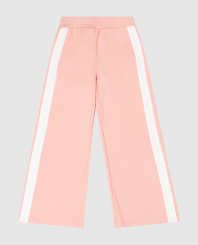 Dolce&Gabbana Children's pink pants with textured logo L5JPI3G7PWH812+