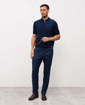 Stefano Ricci Blue wool pants M1T6100040W0005U