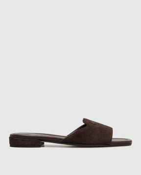Jimmy Choo Dina brown suede flip-flops DINAFLATSUE