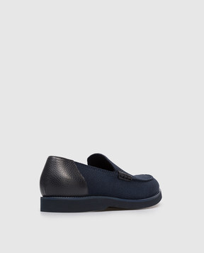 Doucal's Blue Jago combination loafers DU3380POTEPZ830