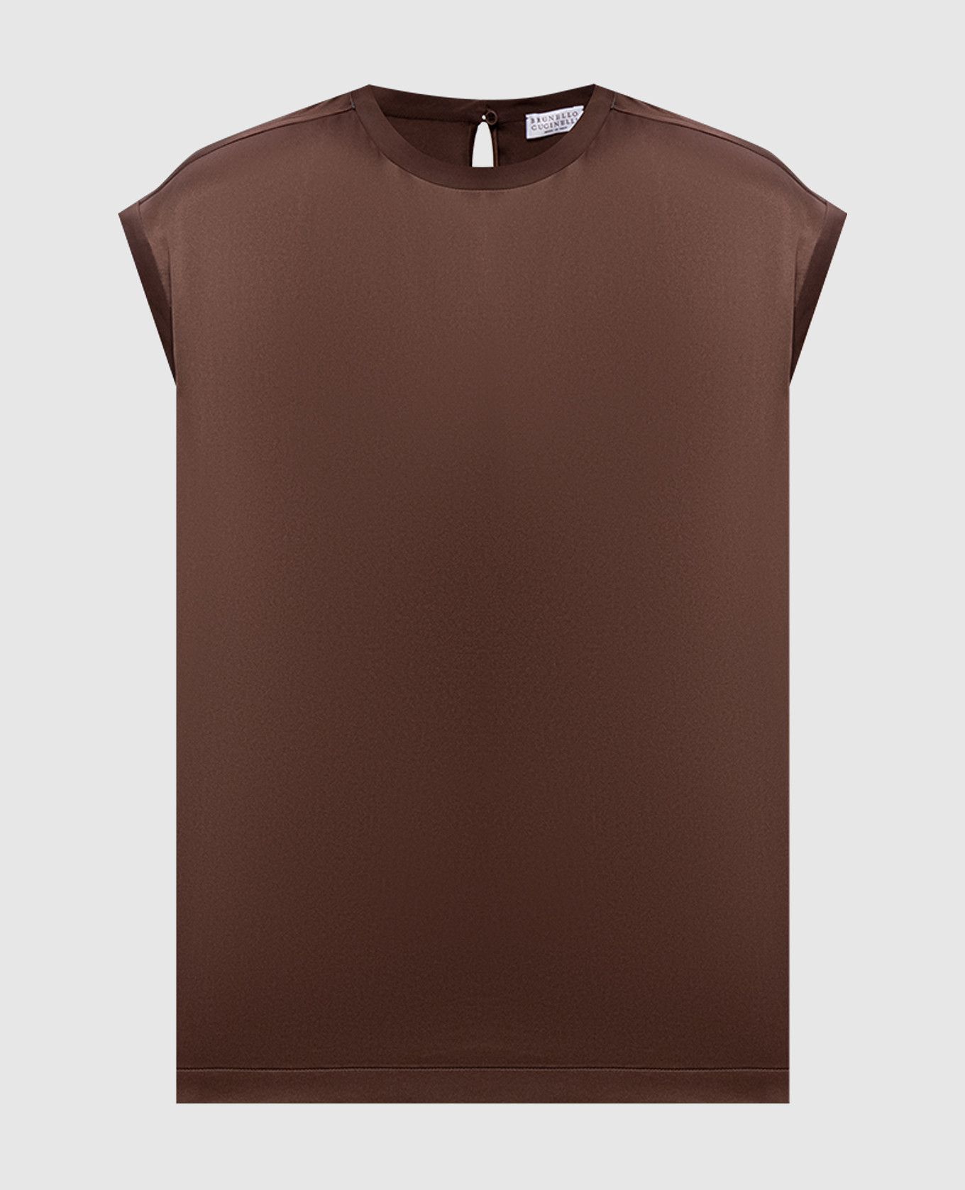 

Brown silk top Brunello Cucinelli
