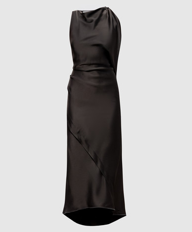 Robe midi marron